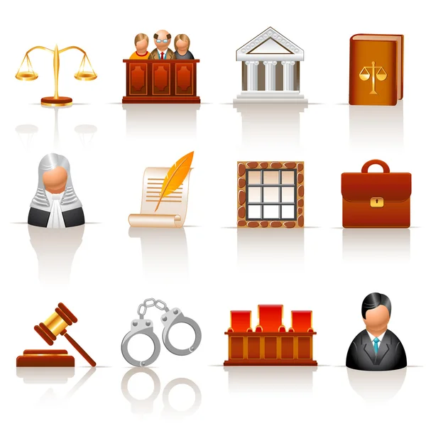 Iconos de la ley — Vector de stock