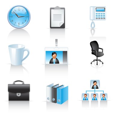 Office and business icons clipart