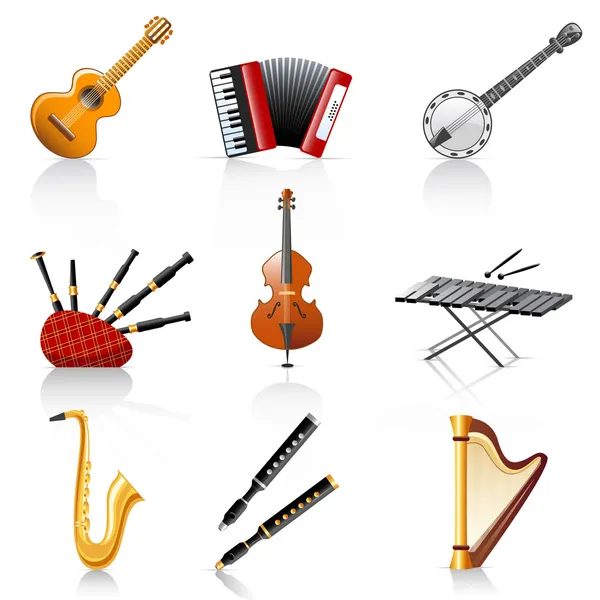 Muziekinstrumenten — Stockvector