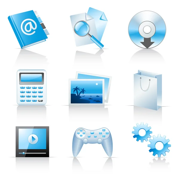 Icone per applicazioni e servizi web — Vettoriale Stock