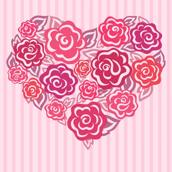 Rose heart — Stock Vector