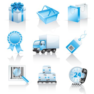 Shopping icons clipart