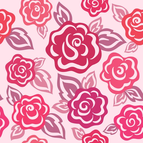 Rose seamless pattern — Stock Vector