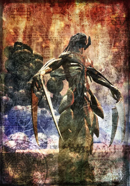 Demon monster geschilderd — Stockfoto