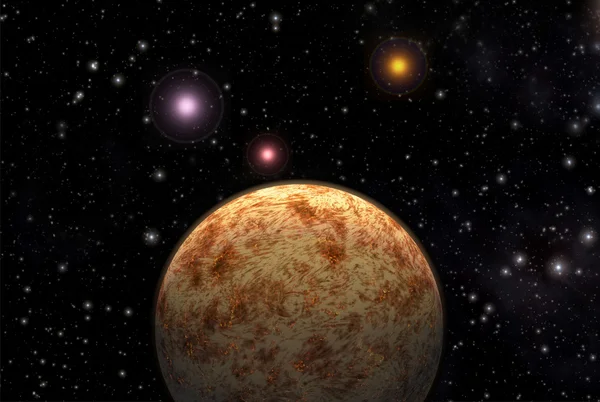 エイリアンの惑星太陽系外惑星 — ストック写真