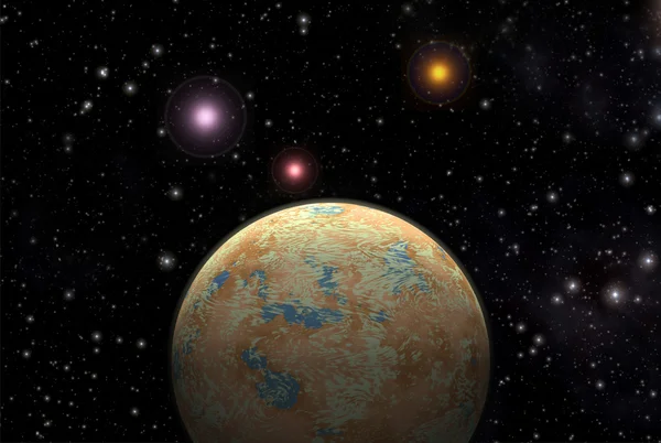 Чужій планеті екзопланет — стокове фото