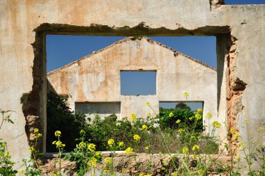 Ruined house. clipart