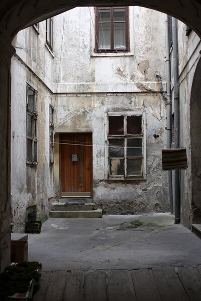 An Old Dirty Backyard In Croatia