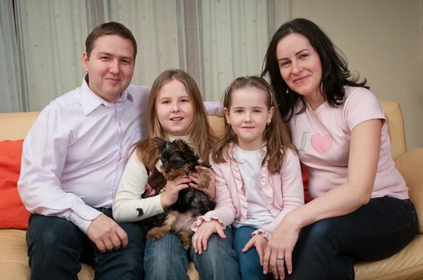 Family portrait at home — Stock Photo, Image