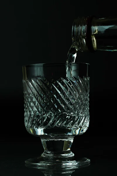 stock image A glass of vodka.