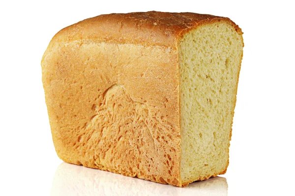De helft van een brood van brood. — Stockfoto
