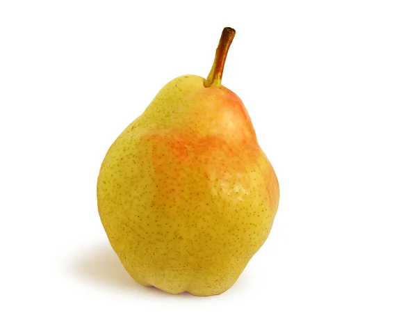 stock image Fresh, ripe, juicy pear on white background.