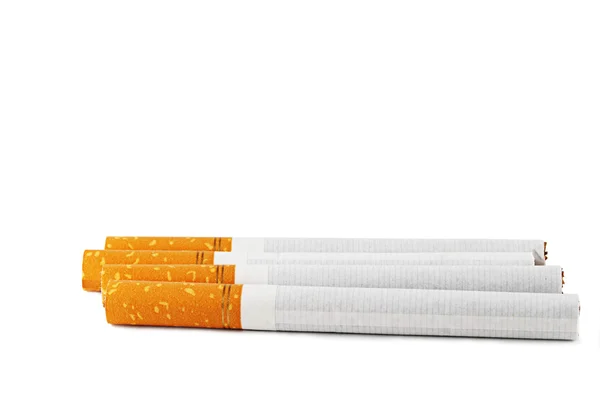 Сигарети на білому тлі . — стокове фото