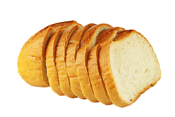 Bröd, isolerad på en vit bakgrund. — Stockfoto