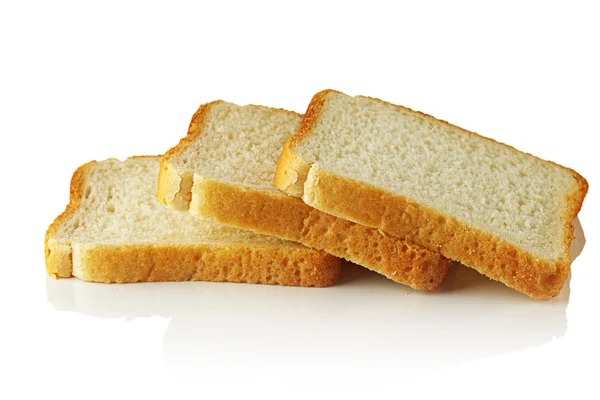 Brot auf weißem Hintergrund. — Stockfoto