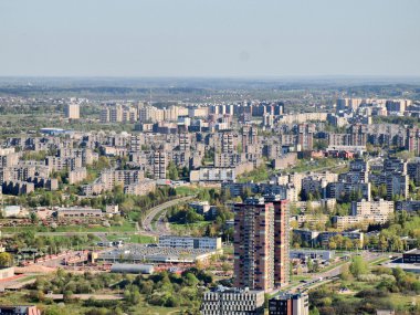 vilnius şehir - havadan fotoğraf bahar