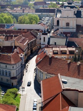 dar sokakları eski vilnius şehir merkezinin