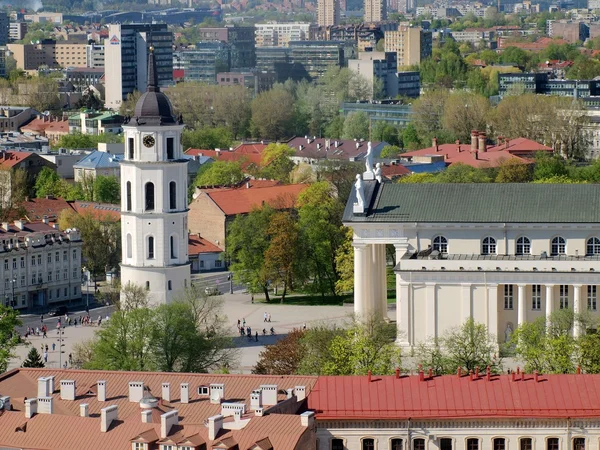 Campanile della cattedrale nel centro della capitale Vilnius — Foto Stock