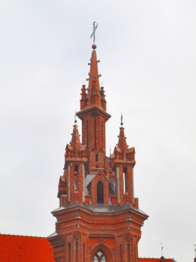 Saint Anna red bricks church belfry tower clipart