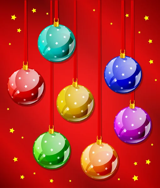 Bolas de Natal decorativas — Vetor de Stock