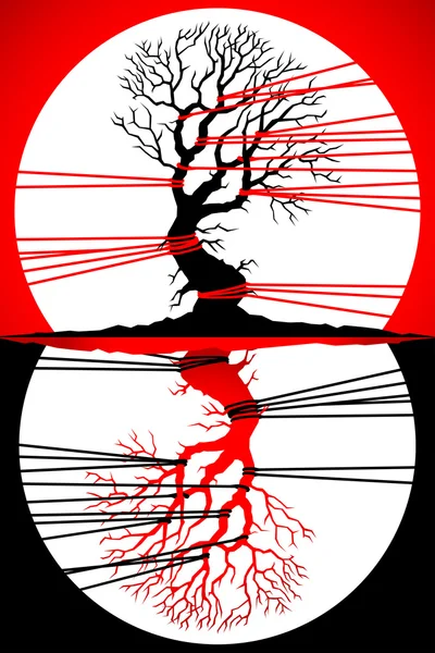 Cartel ecología del árbol, vector Vector de stock
