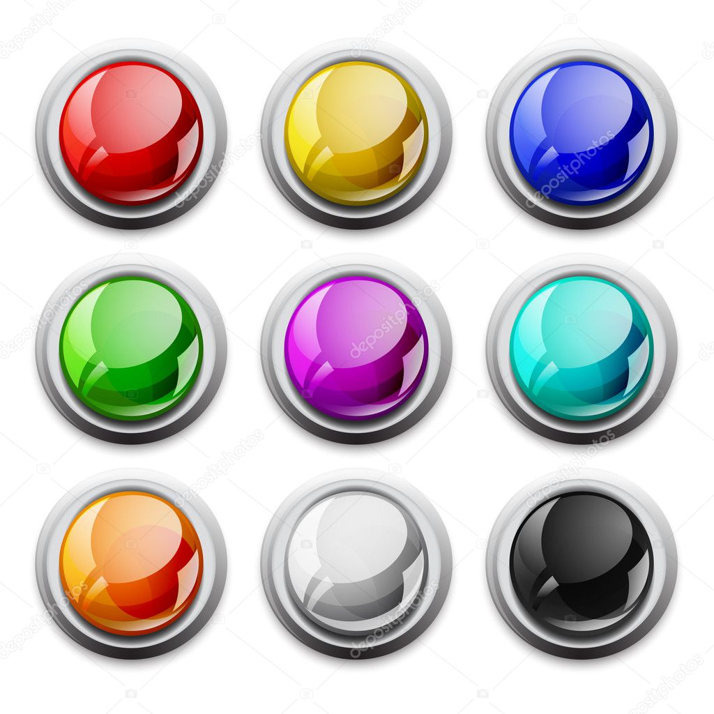 Vector modern glossy icons, samples