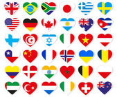 Heart flag stickers