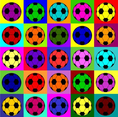 Warhol footballs clipart