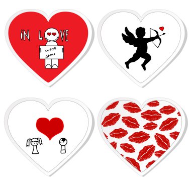 Love stickers - set 1 clipart