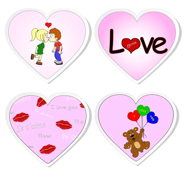 Love stickers - set 2 — Stock Vector