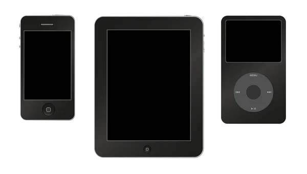 Akıllı telefon, tablet ve mp3 çalar. — Stok Vektör