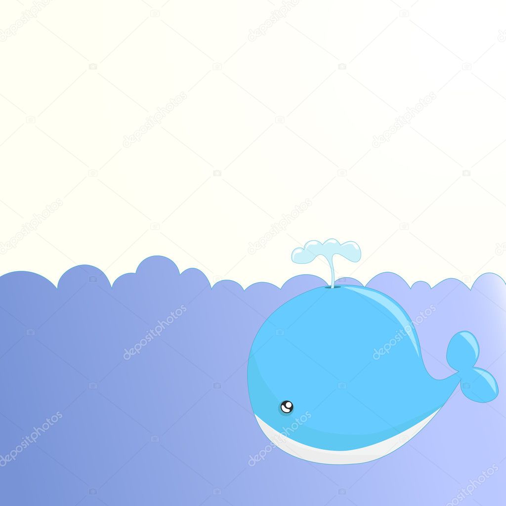 Cute whale background