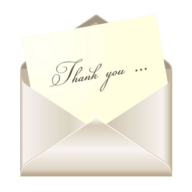 Thank you card clipart