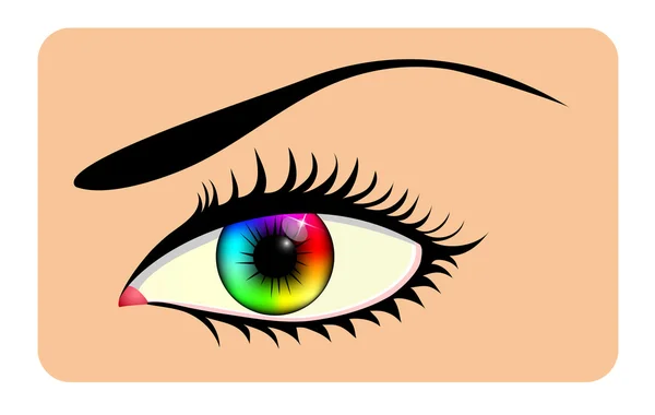 Occhio di arcobaleno — Vettoriale Stock