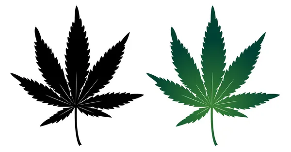Cannabis-Blatt — Stockvektor