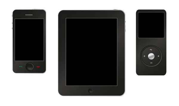 Akıllı telefon, tablet ve mp3 çalar. — Stok Vektör