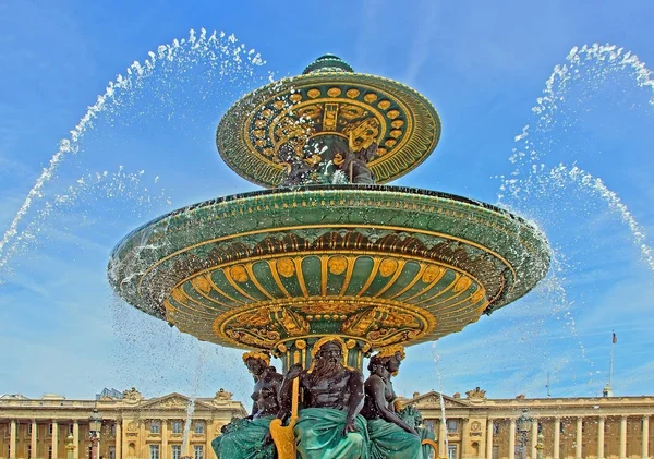 Κρήνη πλατεία place de la concorde Παρίσι — Φωτογραφία Αρχείου