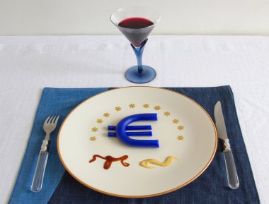 Euro ready to be tasted clipart