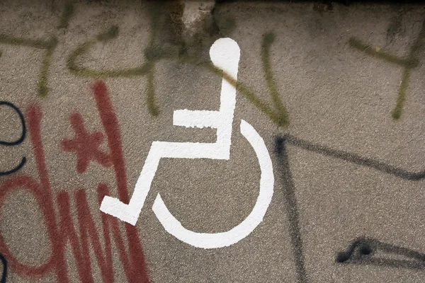 Space reserved for handicapped — Stock Photo, Image