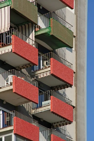 Edificio e balconi — Foto Stock