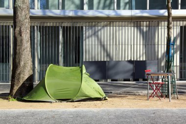 Tent of a homeless clipart