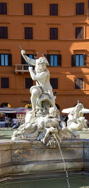 Neptün Çeşmesi, piazza navona — Stok fotoğraf