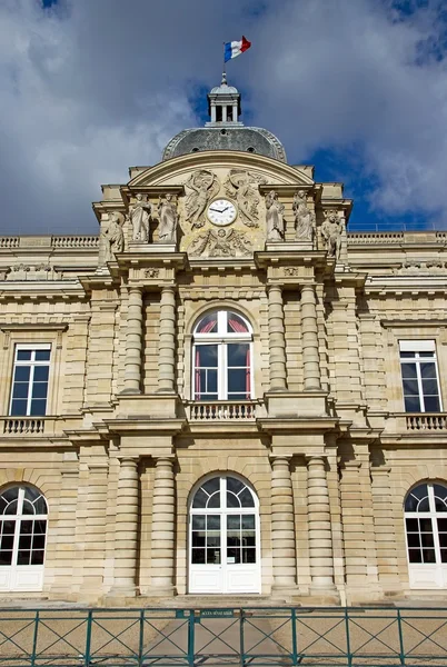 Facade of the Senate, Royal Lepautre clock — Stock Photo, Image