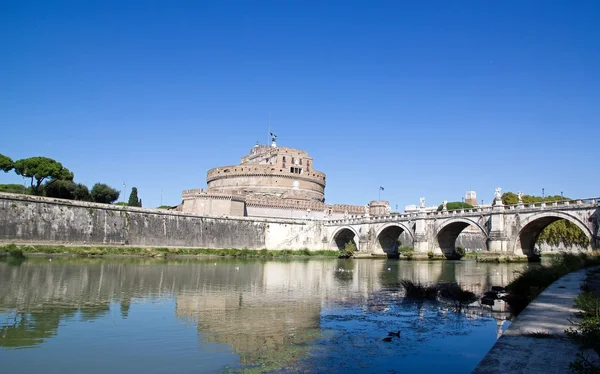 Castel Sant'Angelo e ponte Roma — Foto Stock