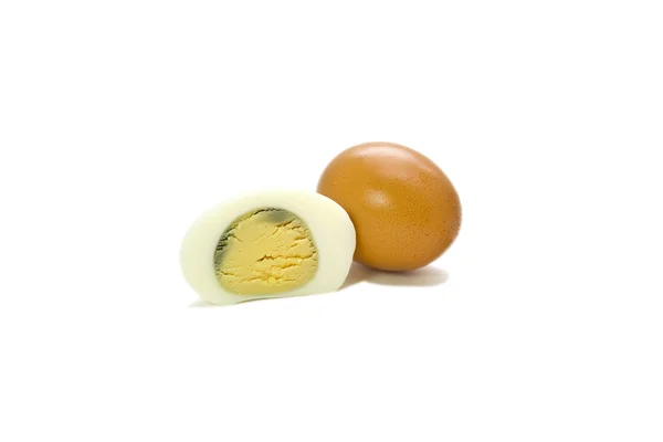 Egg and boiled egg — Stock Photo, Image