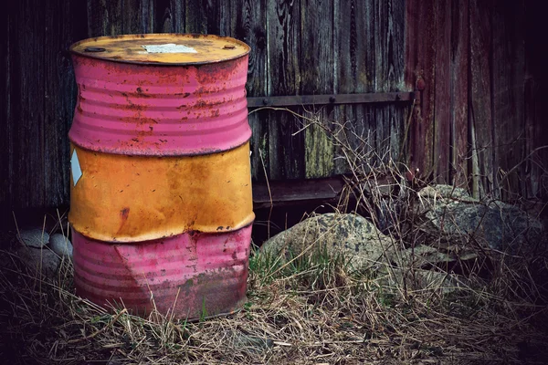 錆びた金属樽 — ストック写真