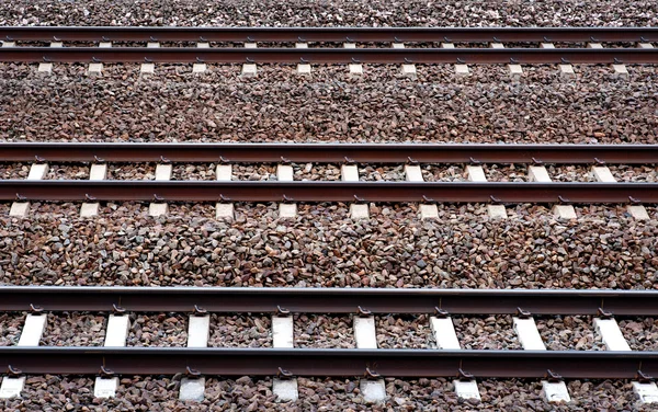 3 개의 철도 트랙 — 스톡 사진