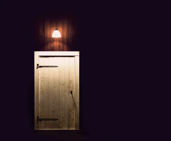 Porta de madeira branca — Fotografia de Stock
