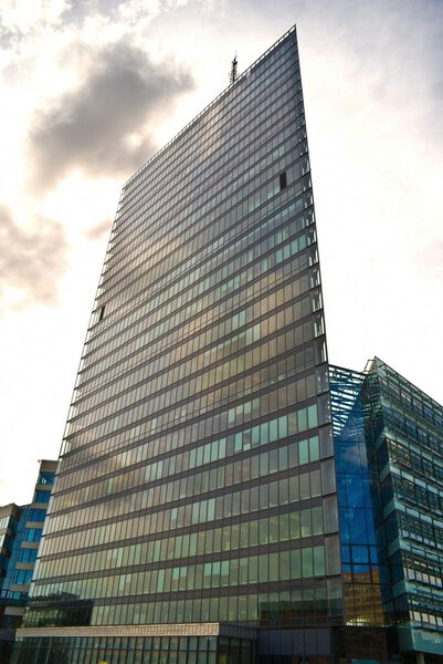 Modern office building outside Stockholm.