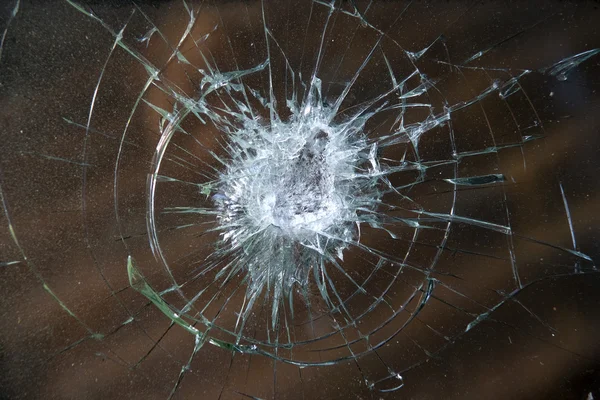 Smashed windshield. — Stock Photo, Image